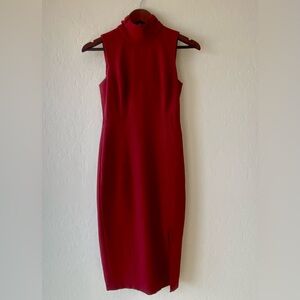 White House Black Market Red Midi Dress